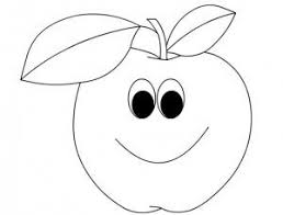 Cartoon Apple Coloring Page 1 Boyama Sayfalari Boyama Kitaplari Desenler