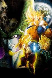 Goku Gohan And Cell Wallpaper Art Dragon Ball Z Dragon Ball Super Goku And Gohan