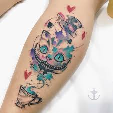 Alice in wonderland tattoos often have playing cards in them, for example, one can have a tattoo of alice falling down the rabbit hole. 36 Thought Provoking Alice In The Wonderland Tattoos