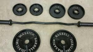 125 Lb Curl Bar Set Incl Commercial Bar Plates Commercial Bar Bar Set Plates For Sale