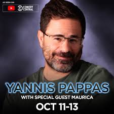 🚨 YANNIS IS HERE! 🚨 The hilarious Yannis Pappas takes over the Palisades  this weekend and he's bringing his friend Maurica with him! You can catch  them Friday