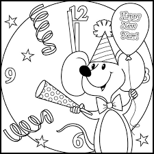 Print gold and black photo props, labels, banners and a free printable coloring sheet for kids. New Years Eve Coloring Pages Coloring Home