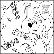Happy new year 2020 coloring page. Happy New Year Coloring Pages Coloring Home