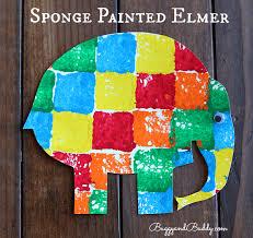 Number bonds to 10 colouring worksheet. Sponge Painted Elmer The Elephant Buggy And Buddy