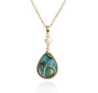 Amazon.com: Handmade Wire Craft Pearl Teardrop Abalone Shell ...