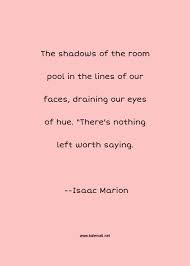 Ever wondered about the name of our youtube channel?find out where it comes from and what it symbolizes in this short clip.click below on show more for. Isaac Marion Quote The Shadows Of The Room Pool In The Lines Of Our F Eye Quotes