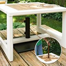 Make A Side Table Umbrella Stand Table Umbrella Patio Umbrella Stand Outdoor Umbrella Table
