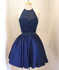 Black And Blue Prom Dress Dark Blue Beaded Short Prom Dress Homecoming Dress Prom Dresses Blue Grad Dresses Short