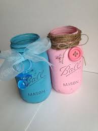 Boy Or Girl Baby Shower Mason Jars Mason Jar Centerpieces Baby Shower Mason Jar Baby Shower Diy Baby Shower Centerpieces