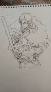 Make outline for lower face, neck & ears. Levi Ackerman Anime Drawing Steemit