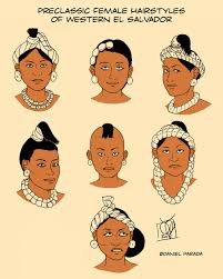 Who said that hairstyles for women over 50 could not include mermaid hair? Daniel Parada Preclassic Female Salvadoran Hairstyles