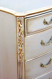 Antiqued Silver Dresser Gold Painted Furniture Metallic Painted Furniture White Painted Furniture