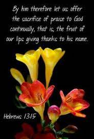 Kjv Scripture For Being A Sister In Christ With Flowers Site Pinterest Com Hebrews 13 15 Kjv By Him Therefore Freesia Flowers Amazing Flowers Flower Beauty