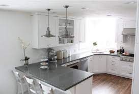 Grey countertops with white cabinets photoshop express app. Kitchen Tour Josh Maria S Pristine Renovation Kitchen Layout Kitchen Remodel Small Kitchen Renovation