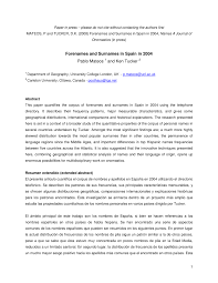 Persian surnames and meanings have deeper and significant histories attached to them. Pdf Forenames And Surnames In Spain In 2004