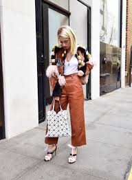 When selecting shoes to wear with these pants, we recommend ensuring that you go with a lengthening look (best done with a monochromatic tone) and/or select a shoe that minimizes the flare to create a leaner bottom. My Favorite Brown Leather Pants 3 Ways Thestylesafari