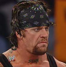 In the Undertaker's first appearance on Smackdown in 2004 as the returned  Deadman, he strangely wore a bandanna. It never made another appearance. I  remember people hating this at the time. :