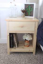 Free Plans For This Farmhouse Style Nightstand With A Herringbone Top Diy Furniture Easy Diy Furniture Plans Farmhouse Nightstand