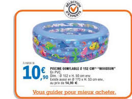 Offre Piscine Gonflable 152 Cm Woodsun Chez E Leclerc