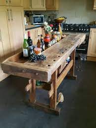 Wooler ecostorage 60w stainless steel top workbench. Antique Workbench Kitchen Island Drinks Bar Industrial Table Rustic Country Trendy Farmhouse Kitchen Farmhouse Kitchen Tables Kitchen Remodel