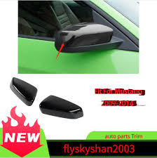 Fit For Mustang 2009-2014 Black Exterior Rear View Side Mirror Cover Car  Trim