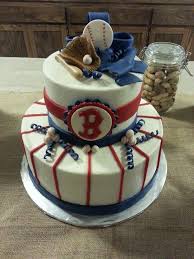 Pin By Nicole Sanchez On Baseball Baby Shower Red Sox Cake Boston Red Sox Cake Cake
