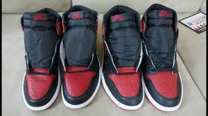 The font if you want to know how to tell fake air jordan 1 court purples, the font on the box can be a big giveaway. Air Jordan 1 Bred Real Vs Fake Youtube