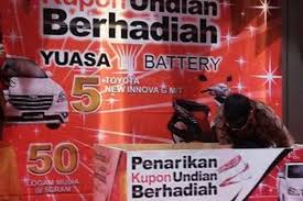Sebagai teladan undian berhadiah menabung di ban dengan hadiah mobil, jalan santai hadiah mobil berikut ini amalan dan doa supaya dapat arisan undian dan hadiah. Daftar Pemenang Undian Yuasa Baterry Tahap Terakhir