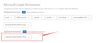 Request To Get Calendar Events Responses 404 Given The Permission Assigned And Accesstoken Got Using Microsoft Graph Api Stack Overflow
