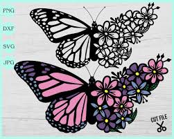 Download Butterfly Svg Flower Svg Floral Butterfly Svg Layered Etsy Flower Svg Butterflies Svg Unicorn Svg