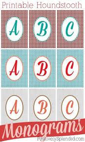 Free Printable Houndstooth Monograms Free Printable Monogram Monogram Printable Free Printable Alphabet Letters