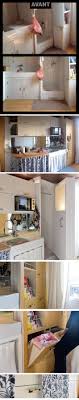 Amenager Optimiser Et Combiner Cuisine Et Douche Studio 14m2 Een Douchedeur Waarvan Het Licht In De Deur Zit En D Meuble Deco Mobilier De Salon Douche
