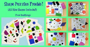 This set of single puzzles consists of: Shape Puzzles Freebie Nine Flat Shapes Included