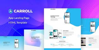 The most popular free mobile app landing page website templates, all these templates are designed well with fully responsive built on bootstrap and html. Carroll V1 0 App Landing Page Html Template