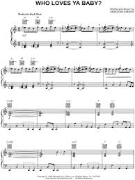 Who Loves Ya Baby Sheet Music 1 Arrangement Available Instantly Musicnotes