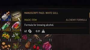 There are various alcoholic items in the game, and i'm … Witcher 3 White Gull Where To Find Recipe Guide Fall