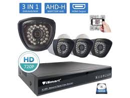 Maybe you would like to learn more about one of these? Ismart 4ch 720p Ahd Surveillance Security Camera System With 4 Indoor Outdoor Night Vision Security Cameras With Dvr Pre Installed 500gb Hard Disk Smartphone Scan Qr Code Quick Remote Access Newegg Com