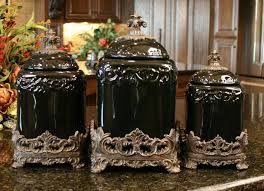 Black Ceramic Ceramic Kitchen Canister Sets Kitchen Accessories Decor Canisters Kitchen Accessories Decor Tuscan Decorating
