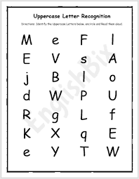 The alphabet is a topic that must be covered thoroughly with elementary students of any age. Uppercase Letter Recognition Worksheet Englishbix