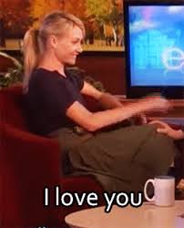 Um gif que eu criei, com a canção love is in the air. The Ellen Degeneres Love Is In The Air Happy Anniversary Ellen And Portia Gif Gfycat