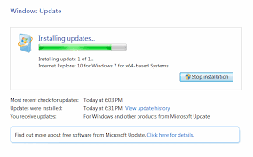 To check whether you have an ongoing update installation or a pending restart in windows 7, open control panel, click system and security, and then click windows update. Can T Install Ie 10 On Brand New Windows 7 Super User
