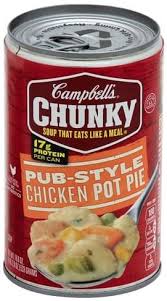 It's cozy comfort food that feeds a crowd! Campbells Pub Style Chicken Pot Pie Soup 18 8 Oz Nutrition Information Innit