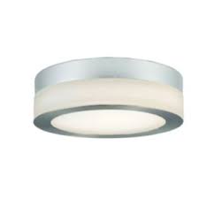 Asonia Round Brushed Chrome Effect Bathroom Ceiling Light Ceiling Lights Bathroom Ceiling Light Flush Ceiling Lights