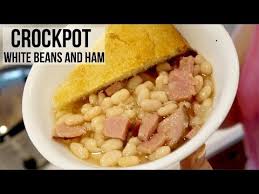 Crock pot baked beans, ingredients: Crock Pot Navy Beans With Ham Youtube