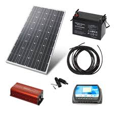 Solaranlage Furs Wohnmobil Solarset 100 Watt 230v Wechselrichter