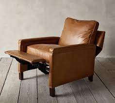 Tyler Leather Square Arm Recliner With Nailheads In 2021 Leather Couches Living Room Living Room Recliner Leather Chair Living Room