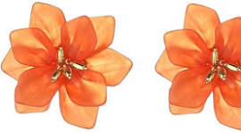 Amazon.com: 1 Pair Big Resin Flower Petal Shape Studs ...
