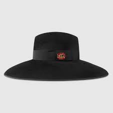 Felt Wide Brim Hat Leather Gloves Women Gucci Hat Womens Fashion Shoes