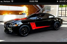 Black And Red Mustang Gt Ford Mustang 2015 Gt Black And Red Stripe Ford Mustang Street Racing Cars Mustang