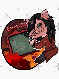 Pig Amanda Young Saw DBD Horror Slasher Tamagotchi Sticker